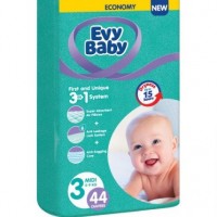Подгузники детские Evy Baby 3 (5-9 кг), 44 шт
